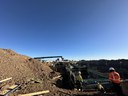 Crews build caisson structures along the northbound I-25 off-ramp at Lincoln Avenue for the new pedestrian bridge. thumbnail image