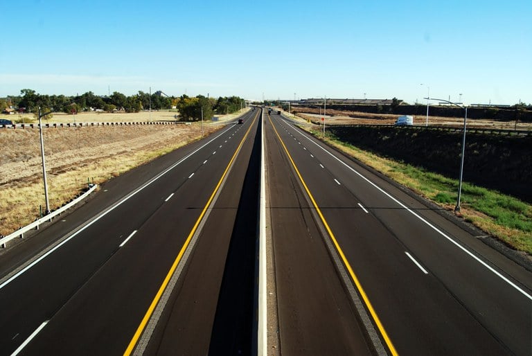 Newly resurfaced Interstate 25 in Pueblo at Pueblo Boulevard. Newly resurfaced Interstate 25 in Pueblo at Pueblo Boulevard.