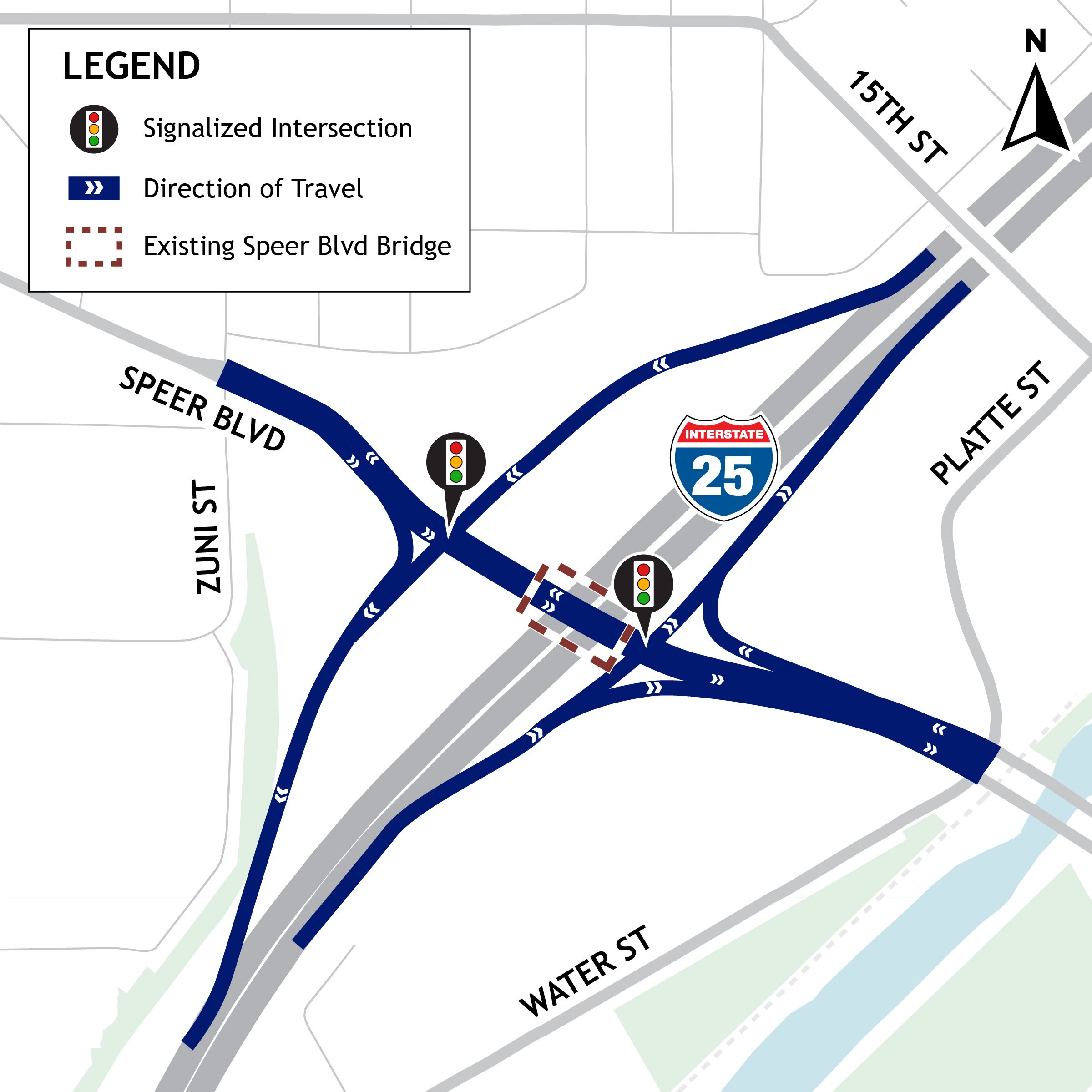 Proposed Alternative Speer Boulevard Diamond Interchange with I-25.jpg detail image