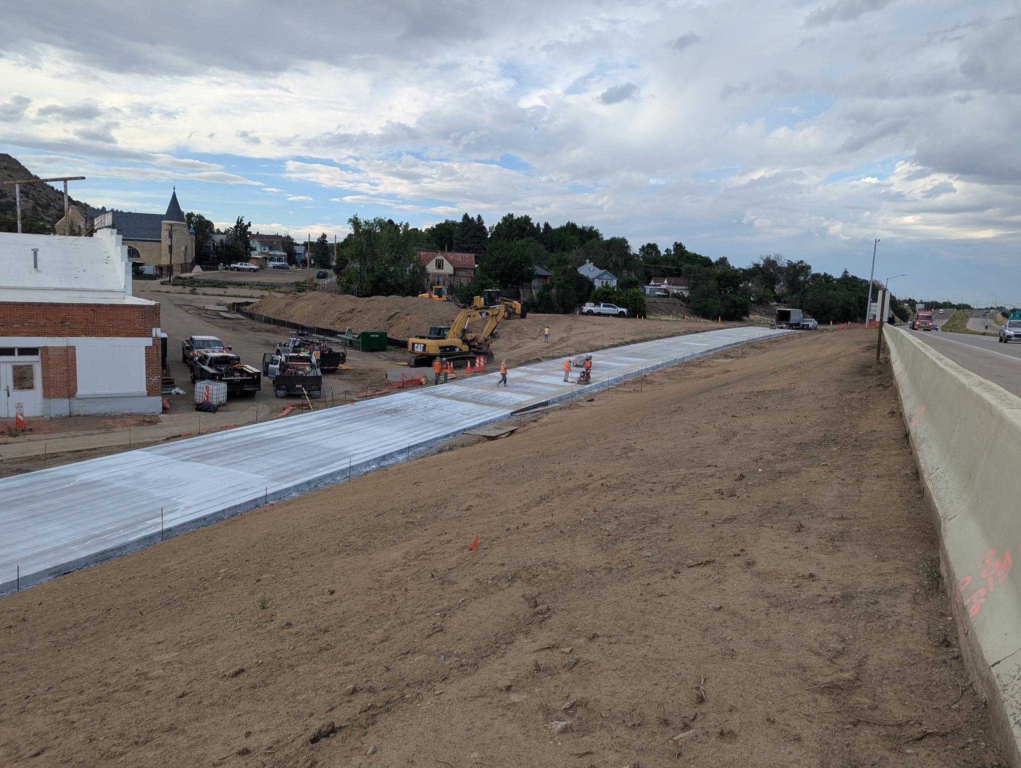 I-25 Exit 14 Trinidad Ramp Improvements new concrete pour on southbound off-ramp at exit 14.jpeg detail image