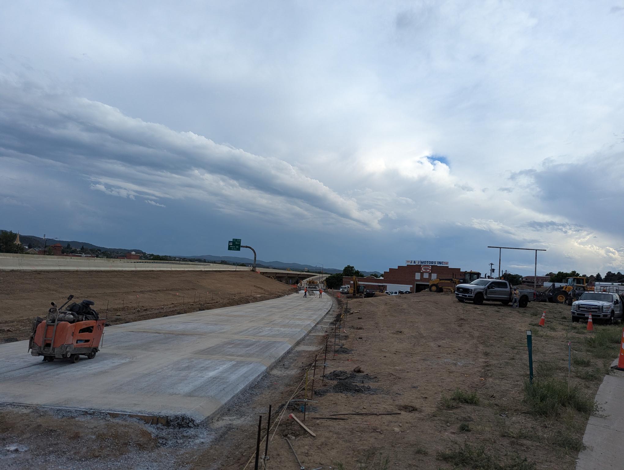 I-25 Exit 14 Trinidad Ramp Improvements new concrete on southbound off-ramp at Exit 14 south view.jpeg detail image