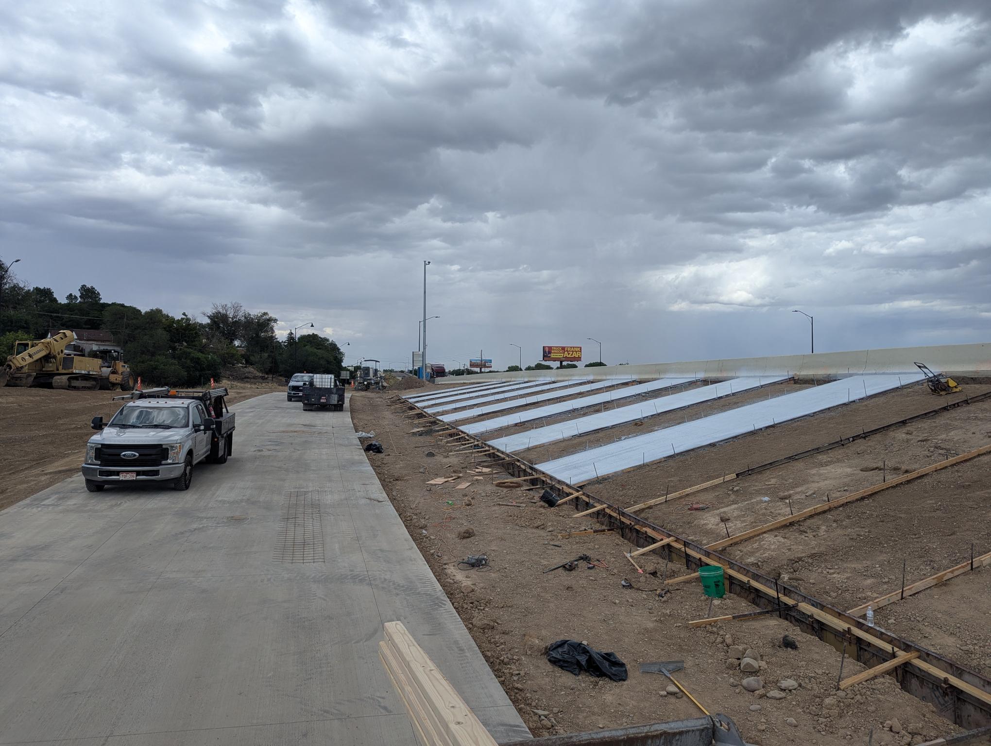 I-25 Exit 14 Trinidad Ramp Improvements - concrete side walls at Exit 14 in Trinidad.jpeg detail image