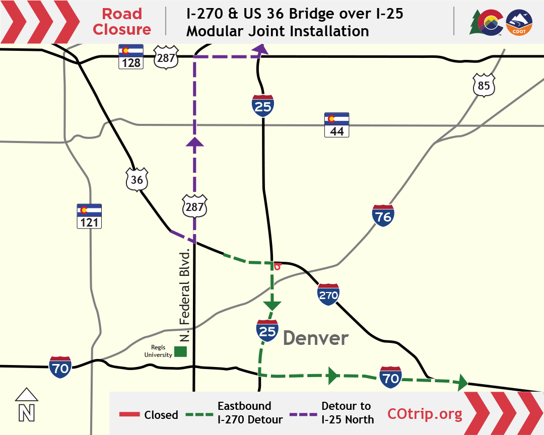 I-270 and US 36 Bridge Preventative Maintenance Closure and detour map Oct 22-23.png detail image