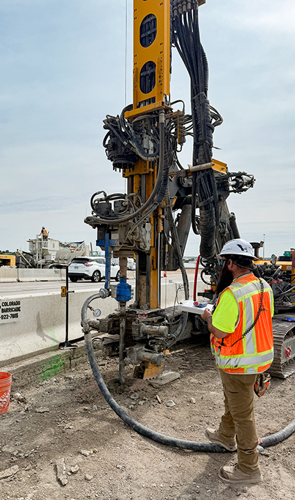 I-270 & US 36 Bridge Preventative Maintenance Crews injecting grout columns along the roadway for ground improvement and stabilization 2.jpg detail image