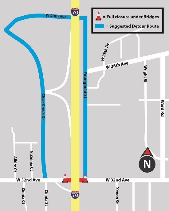 32nd Ave. Detour Map with WB on ramp.jpg detail image