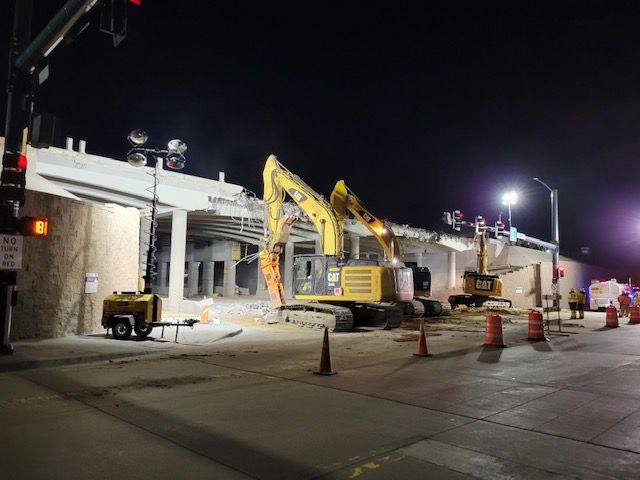 Night view of demolition of eastbound bridge. Photo Nick Bruce.jpg detail image