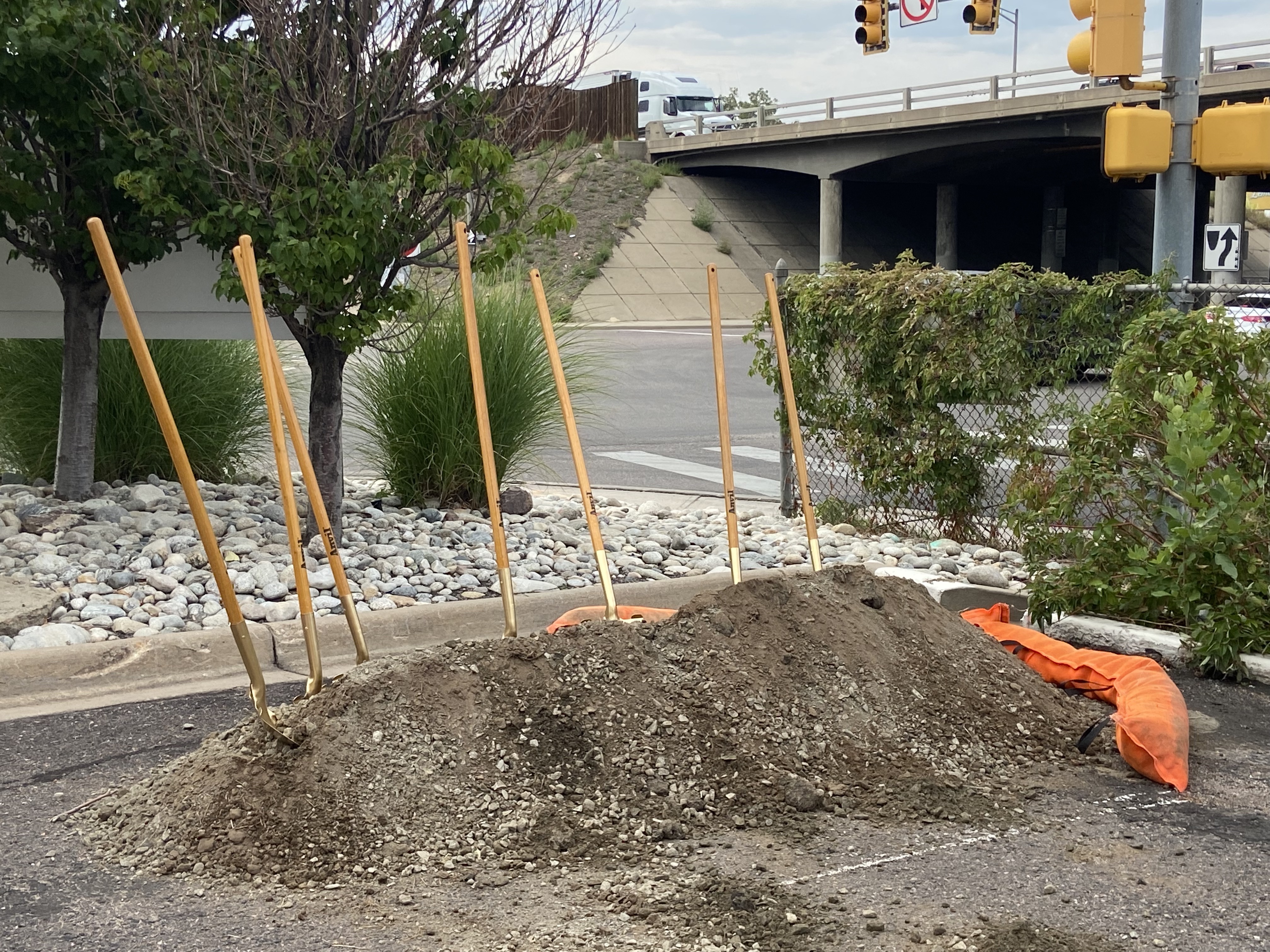 Shovels at groundbreaking .jpg detail image