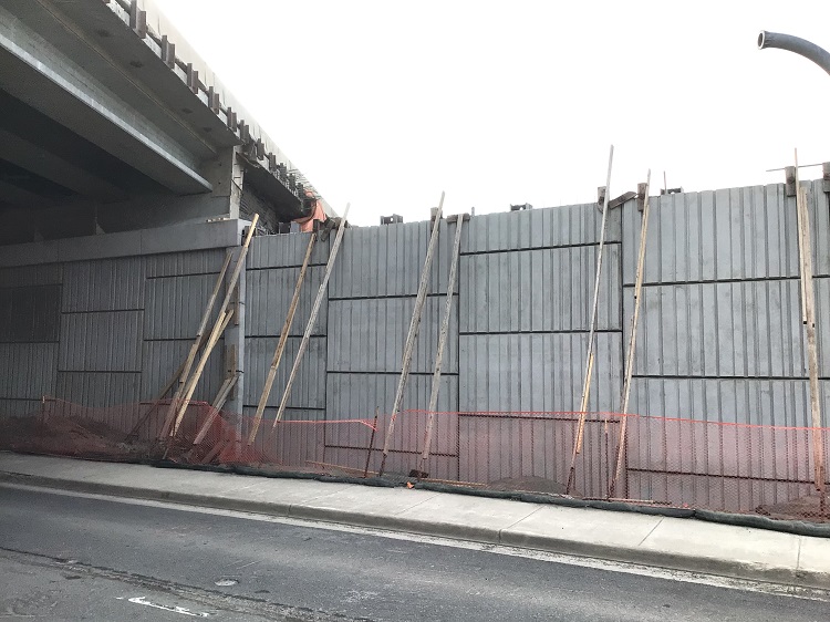 Closeup MSE wall construction for westbound I-70 bridge Ward Road.jpg detail image