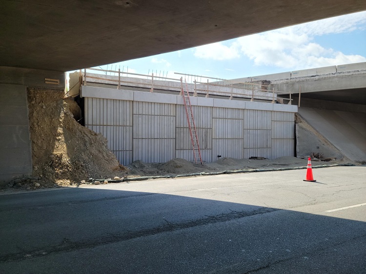 MSE wall construction for the I-70 over Ward Road bridge replacement project. Photo Hiep Pham..jpg detail image