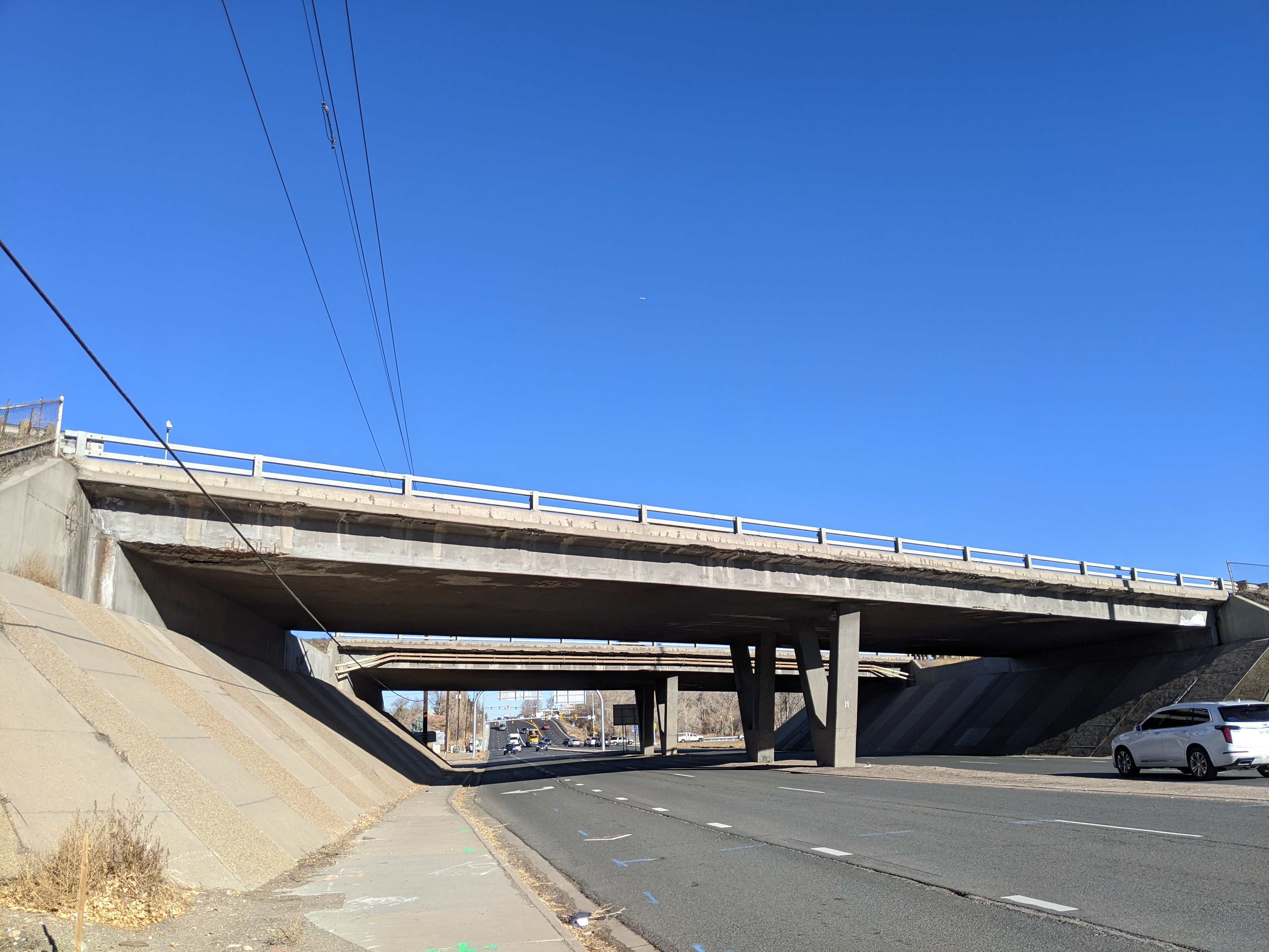 I-70 bridges over Ward Road in their current condition. Photo CDOT. detail image