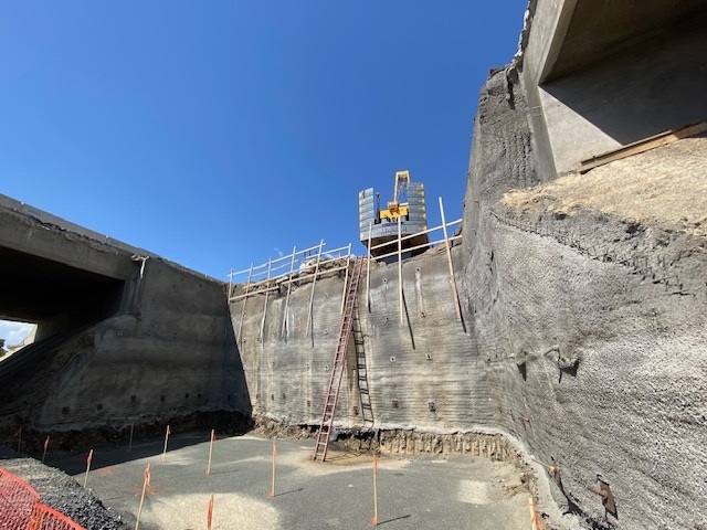 Shoring installation on the west side of I-70 over Ward Road Photo Estate Media.jpg detail image