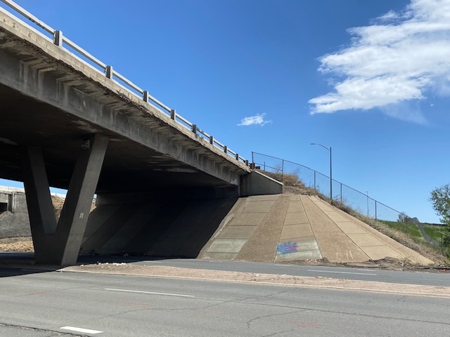 Side view of existing westbound I-70 bridge over Ward Road.jpg detail image