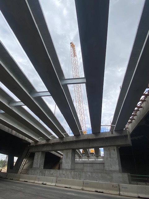 View of new girders for I-70 over Ward Road bridge Photo Estate Media.jpg detail image