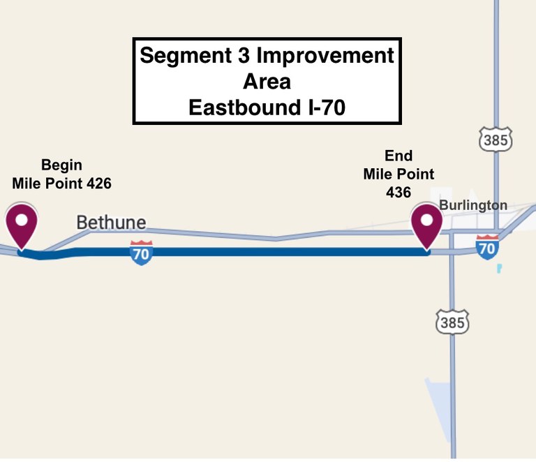 I-70 Bethune to Burlington Segment 3 Map I-70 Bethune to Burlington Segment 3 Map