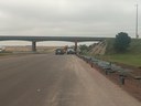 I-70 Improvements Bethune to Burlington - Eastbound I-70 guardrail installation during September 2025 thumbnail image