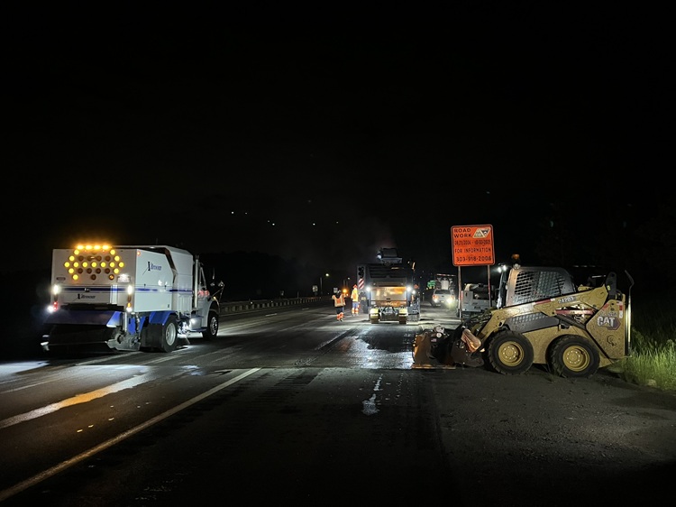 I-70 Resurfacing from Chief Hosa to Colfax Milling Nighttime Operations Eastbound i-70.jpg detail image