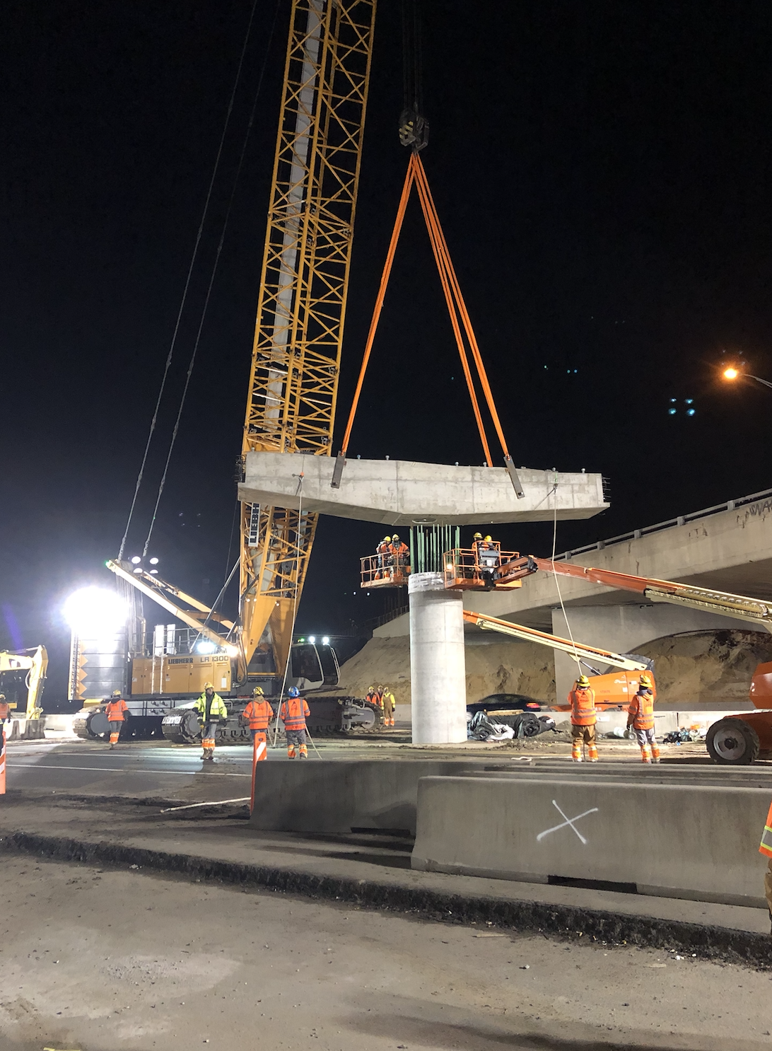 Nighttime girder set, I-270 detail image