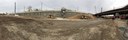Panoramic view of the future westbound lanes of I-70 just west of Union Pacific Railroad (UPRR)  thumbnail image