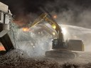 Demolition - excavation equipment with dust thumbnail image