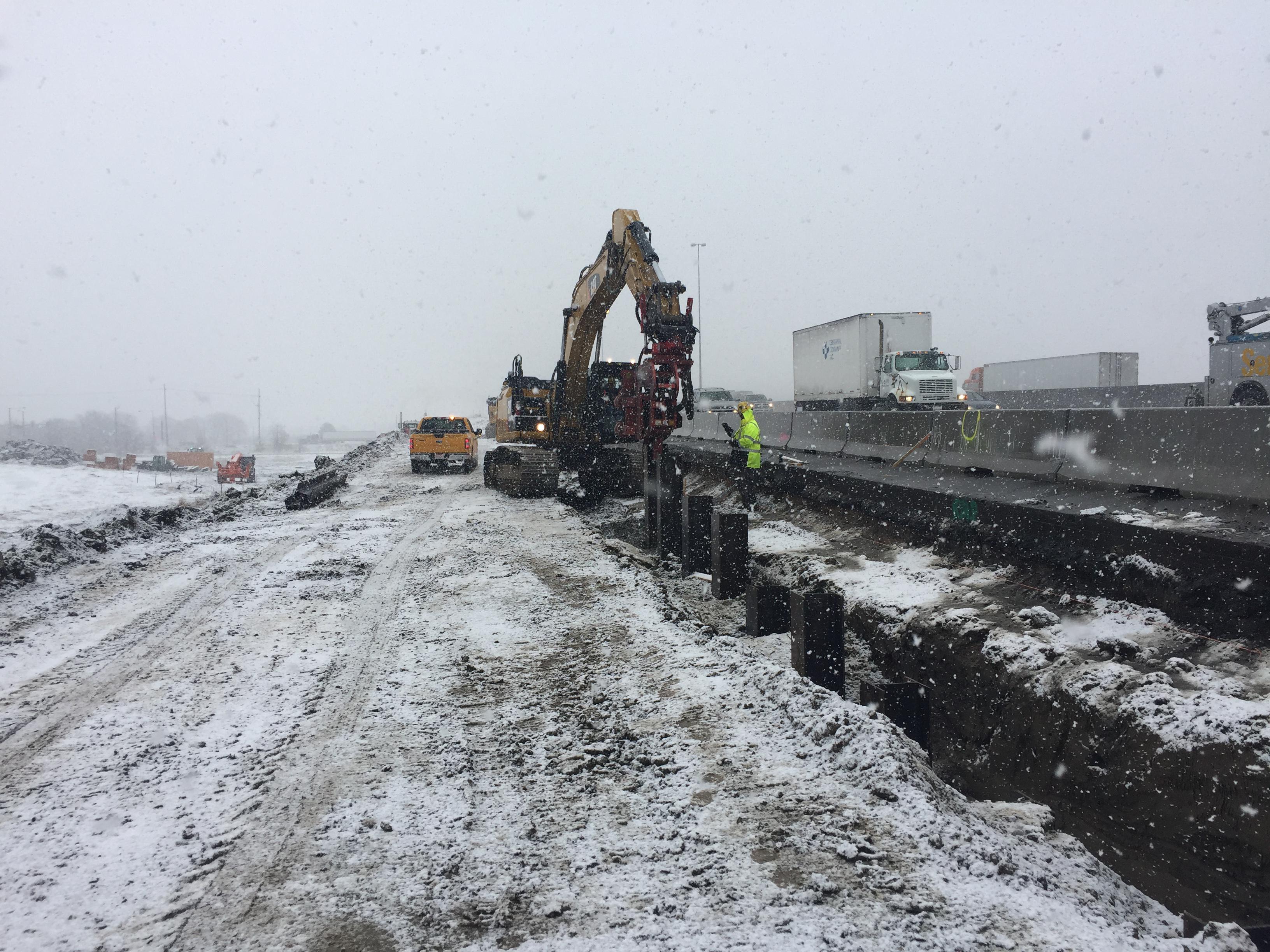 Crews working in snow conditions  detail image