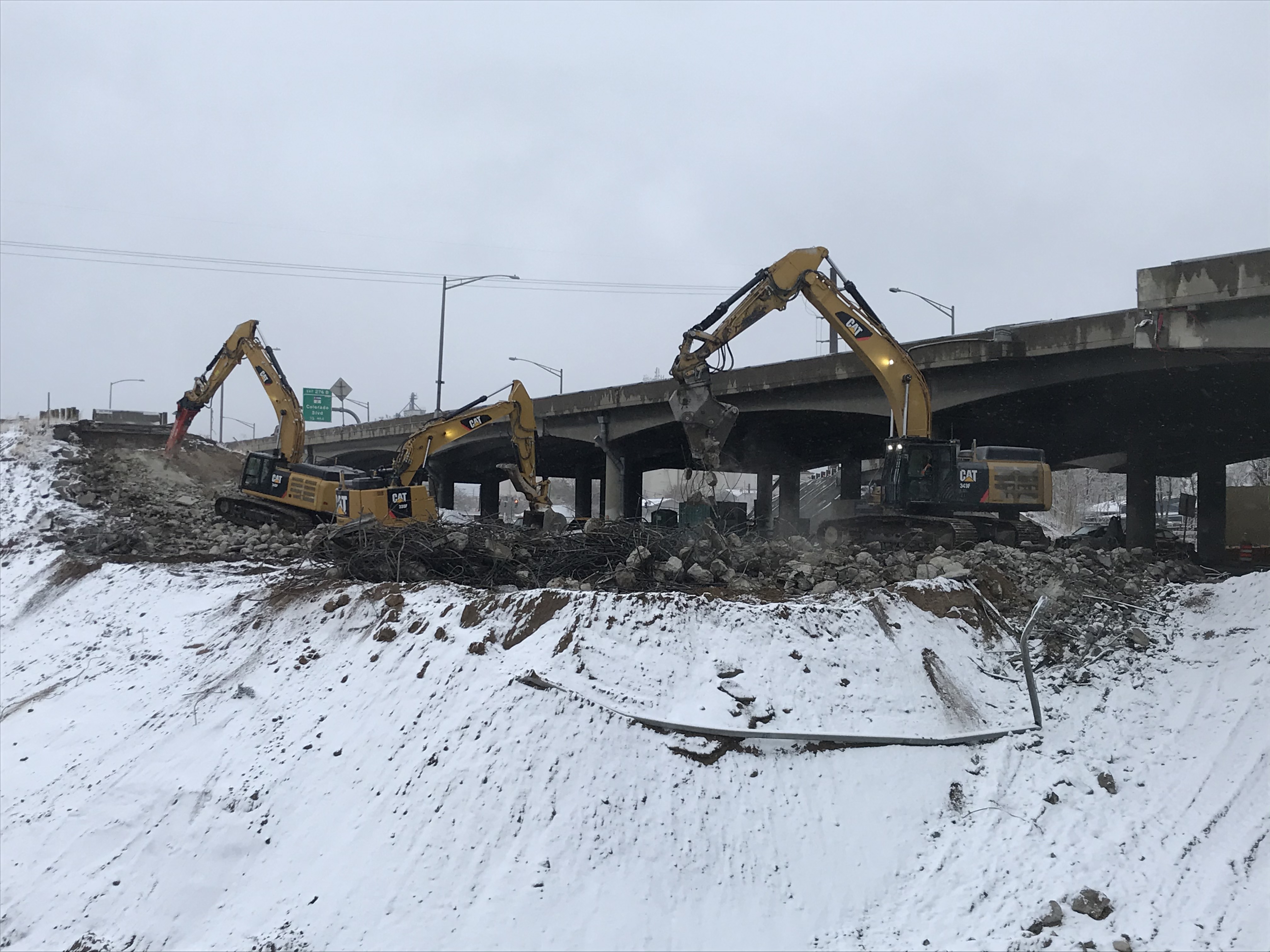 Excavation for the Steele Street on-ramp to westbound I-70 2 detail image