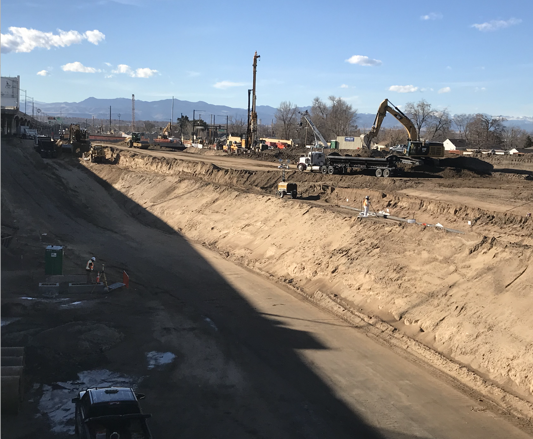 Excavation for the Steele Street on-ramp to westbound I-70  detail image