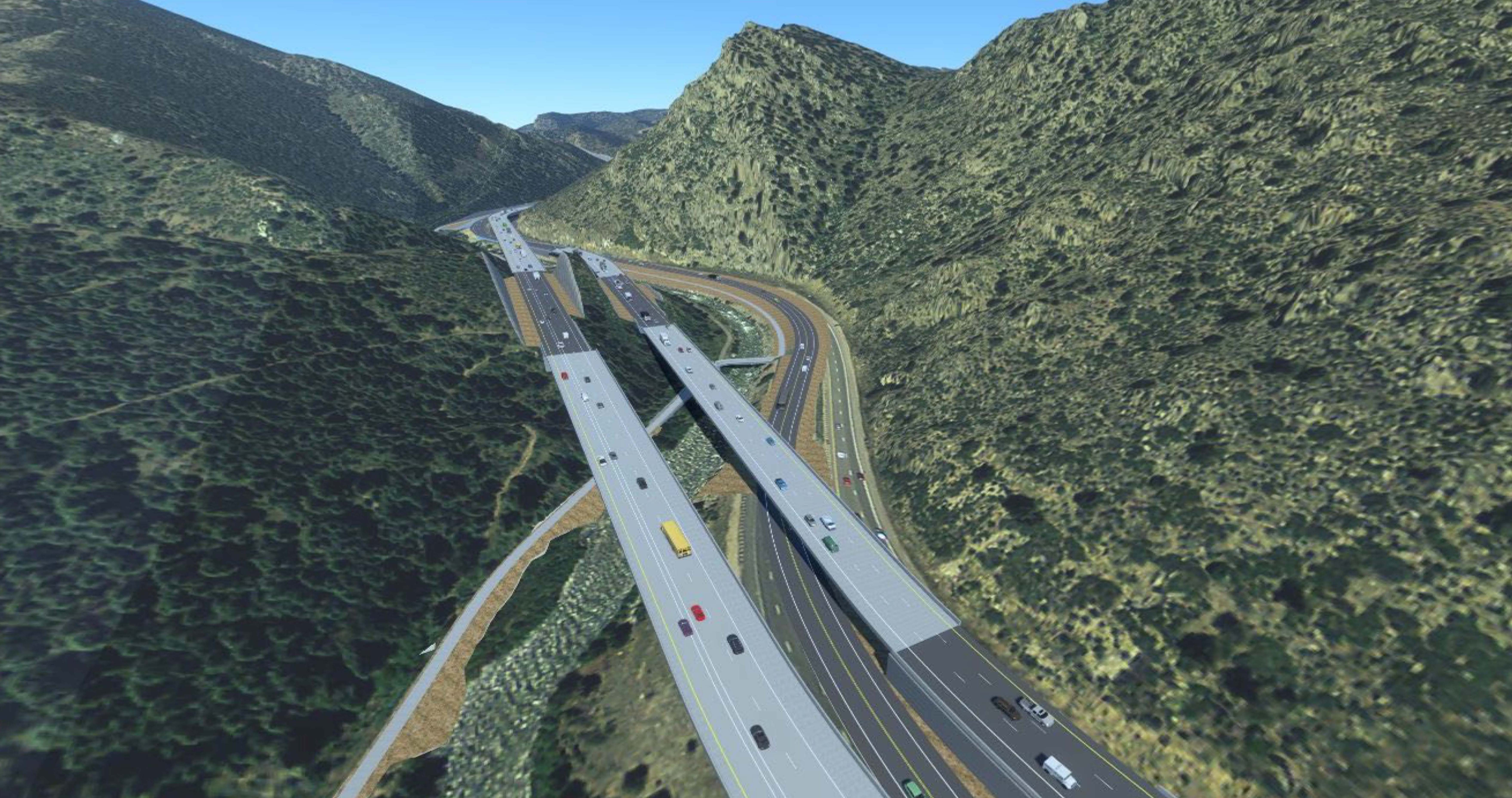 Rendering of I-70 east of Sawmill Gulch looking west.jpg detail image