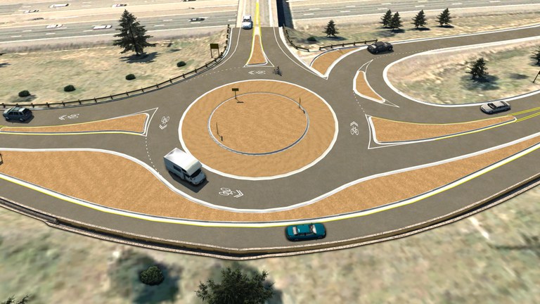 US 40 _ Homestead Road Roundabout.jpg US 40 & Homestead Road Roundabout Rendering