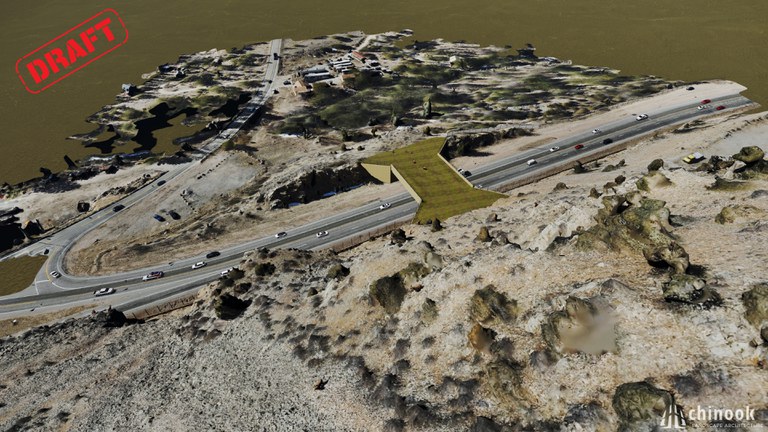 Draft rendering of US 40 Empire wildlife crossing