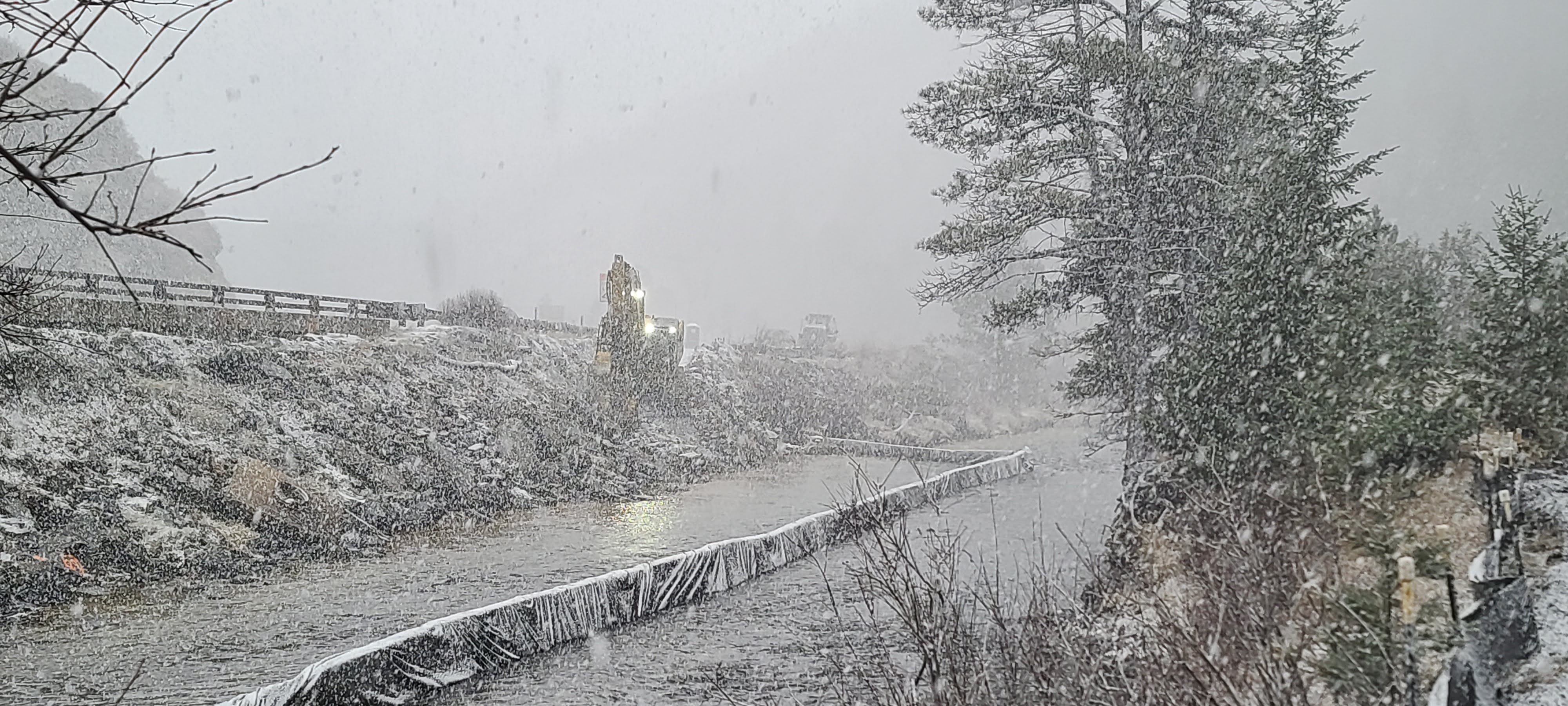 I-70 Floyd Hill Clear Creek Revetment Snow 04012025.jpg detail image
