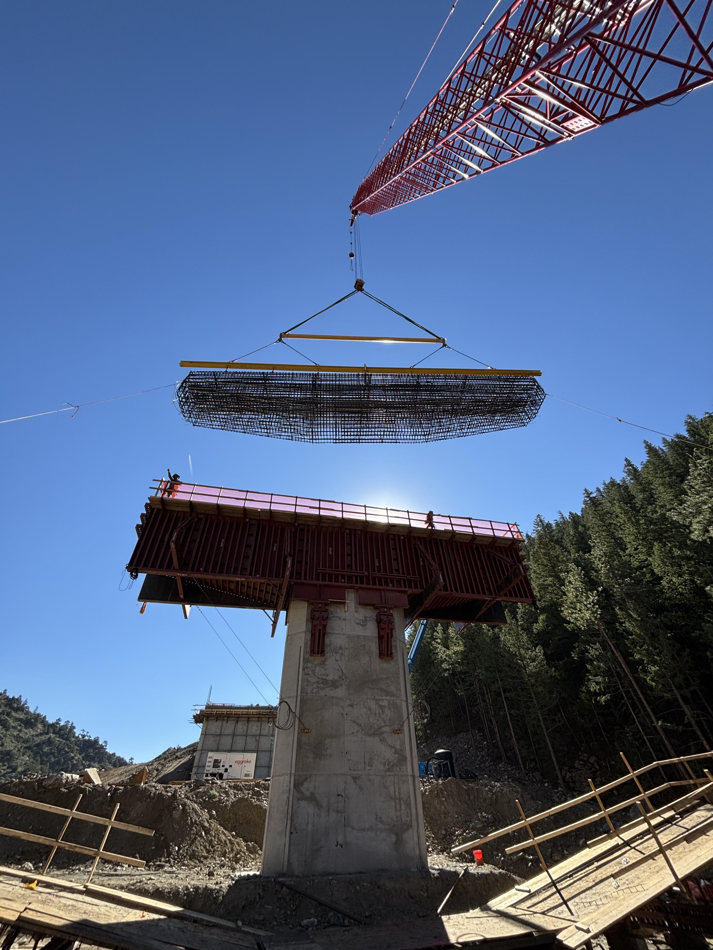 I-70 Floyd Hill - Cap Rebar Cage Set for Bridge M Pier 10.jpeg detail image
