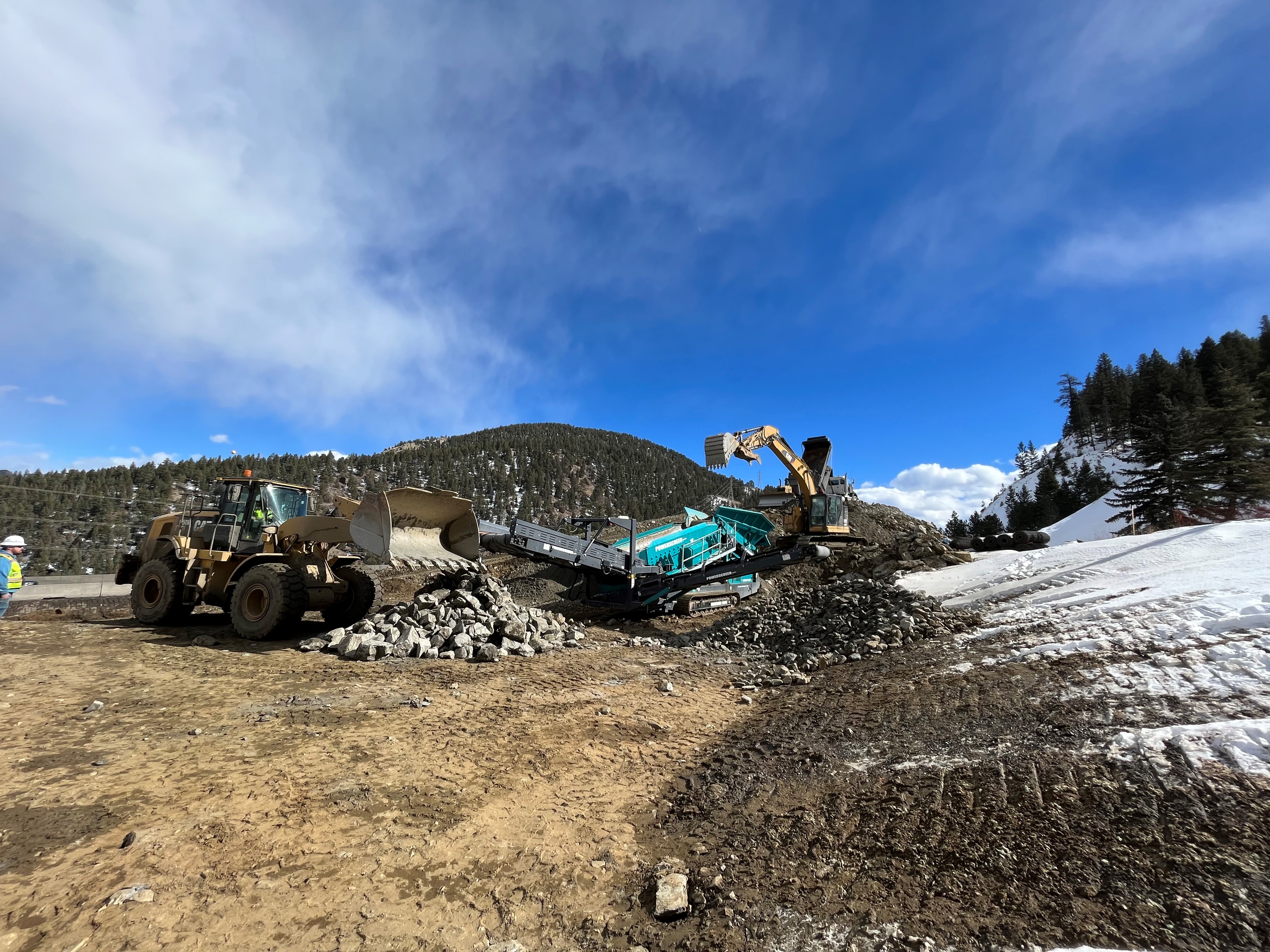 240224_Construction equipment moving rocks_I-70 Floyd Hill.jpg detail image