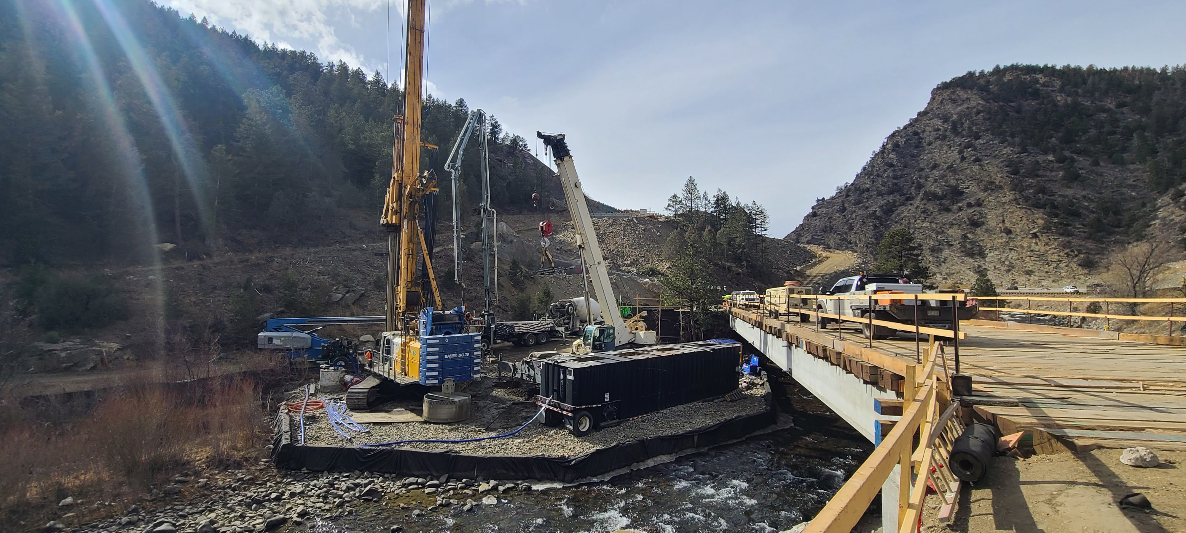 I-70 Floyd Hill Bridge A Pier 3 drilling Caisson Feb. 27, 2026.jpg detail image