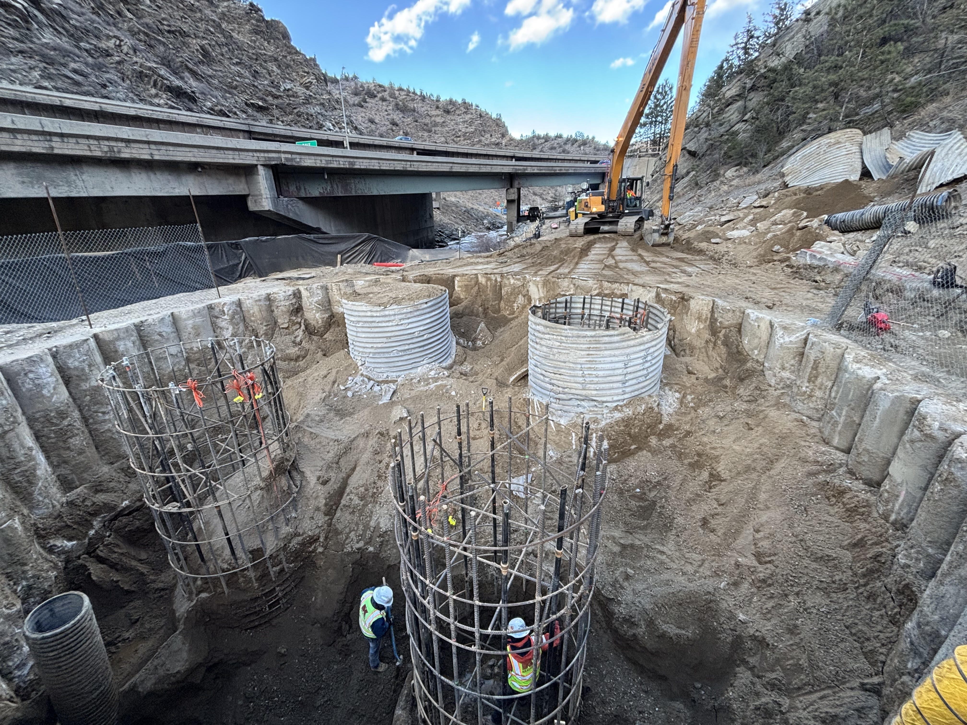 I-70 Floyd Hill Bridge Column Work Zone Feb. 19, 2026.jpg detail image