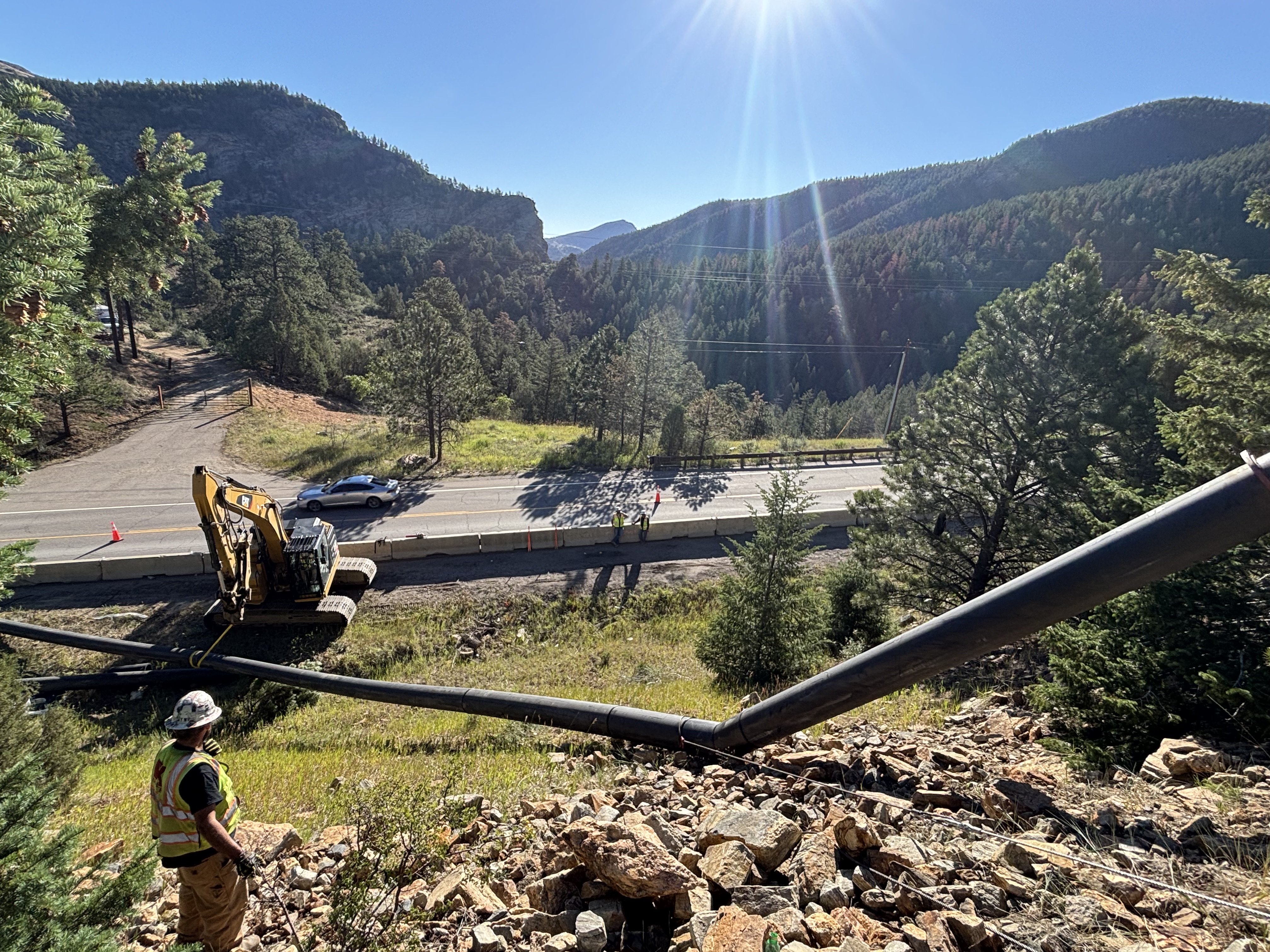 I-70 Floyd Hill - Installing drain pipe - July 10, 2026.jpeg detail image