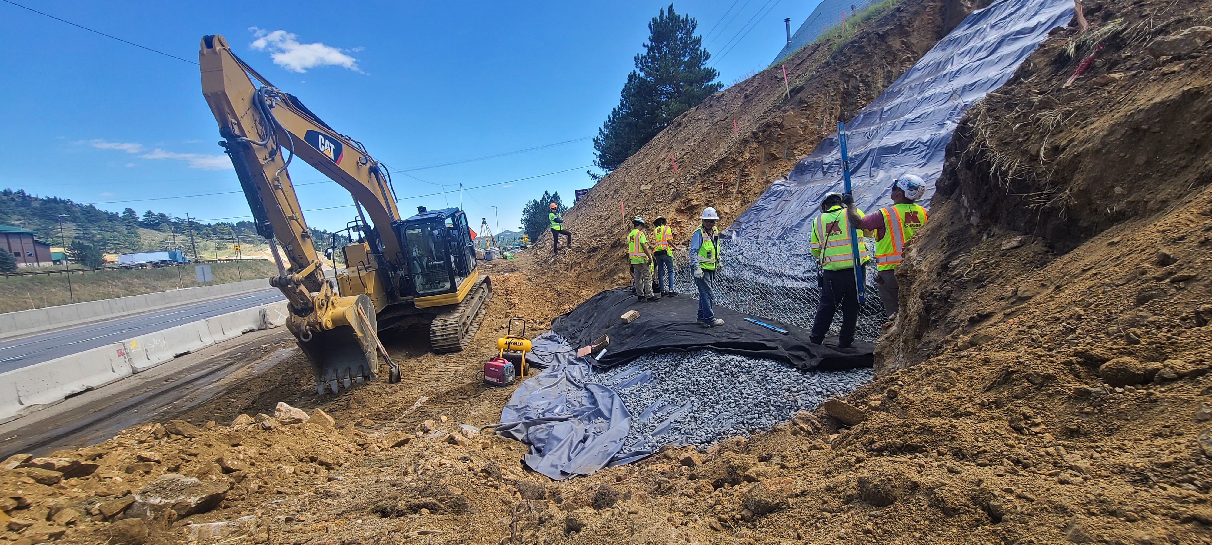 Installation of gabion baskets detail image