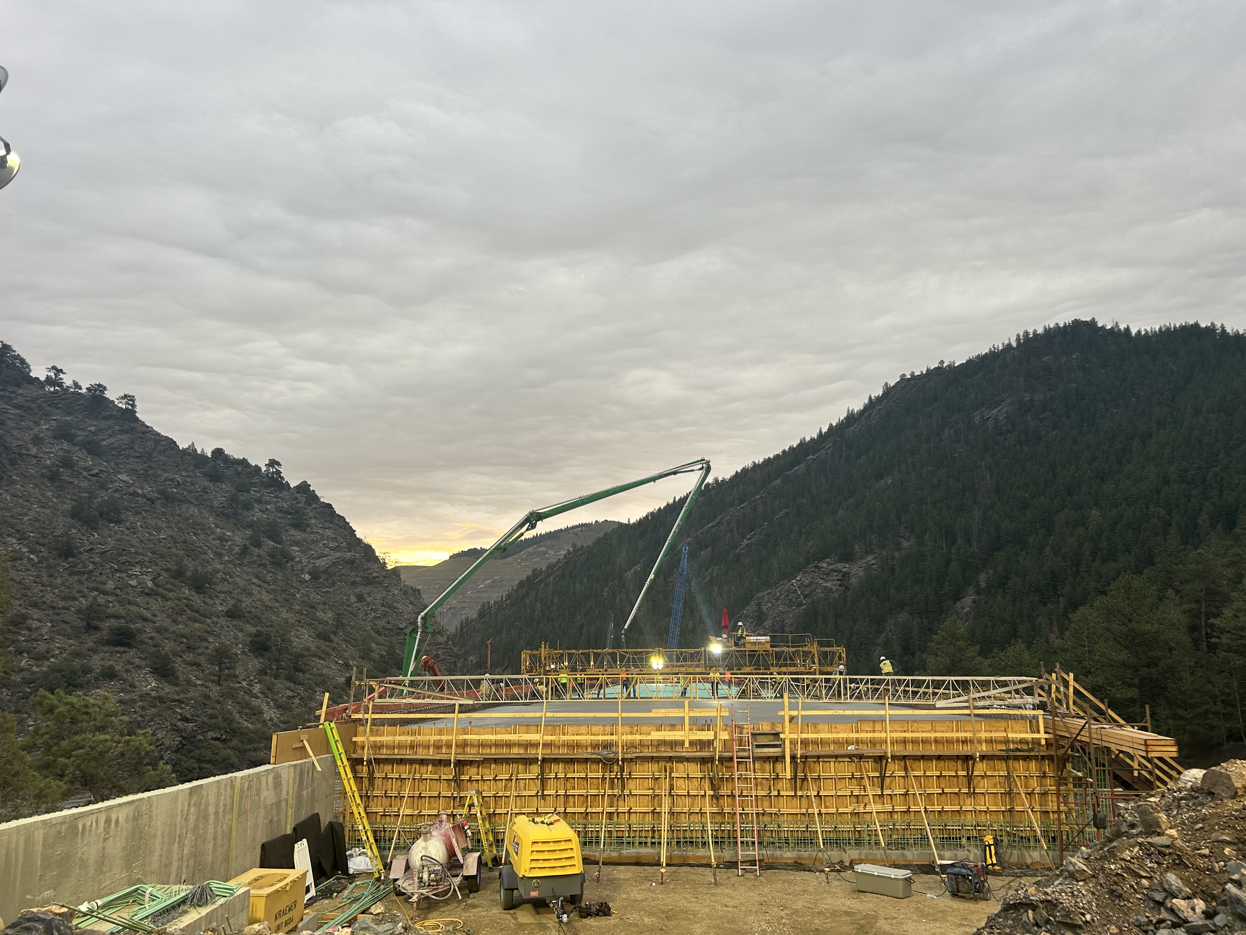 I-70 Floyd Hill View of Concrete Bridge Deck Work at Sunrise September 2026.jpeg detail image