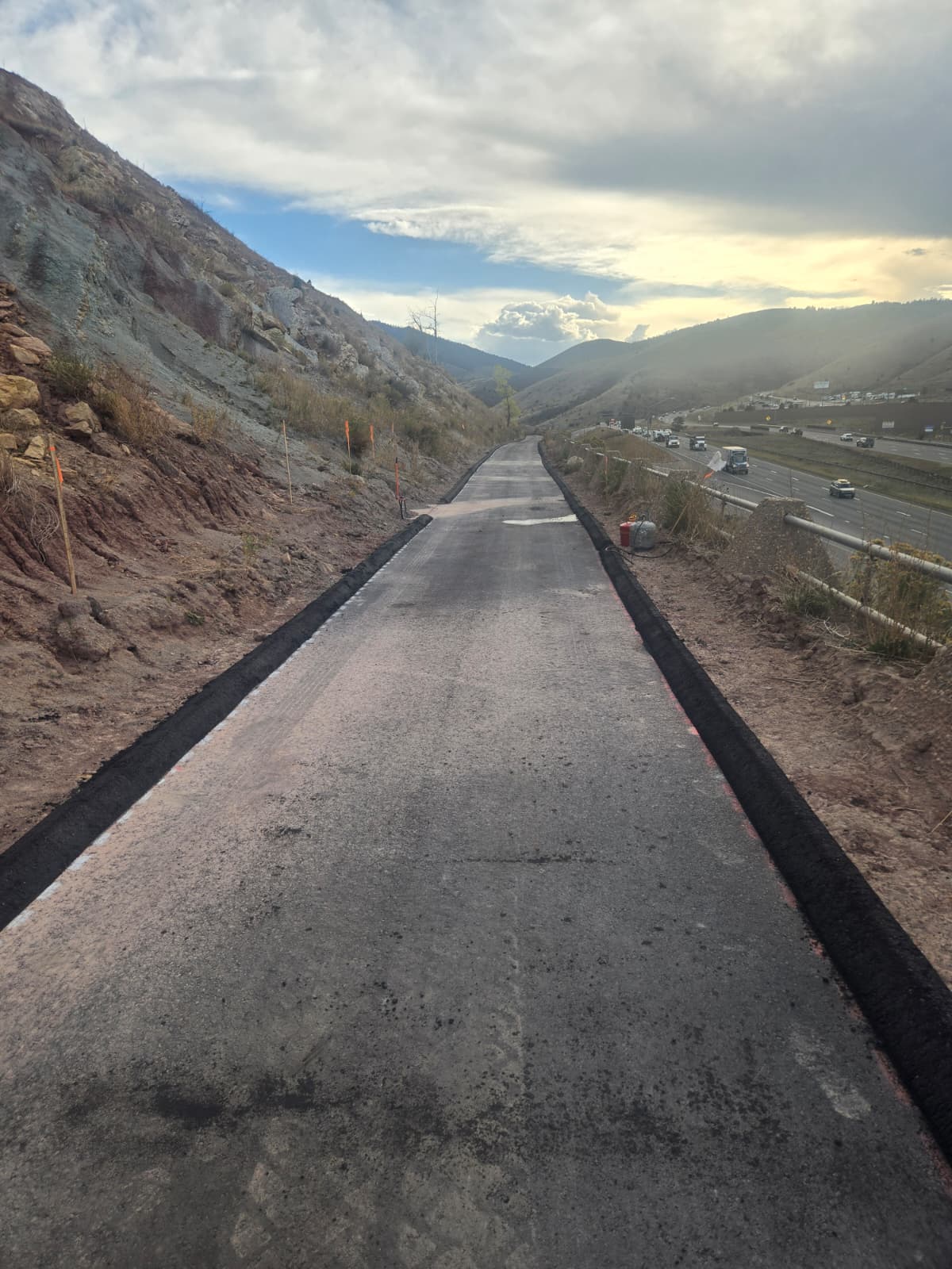 I-70 Geological Hogback Trail Rehabilitation North trail with curb installed.jpeg detail image
