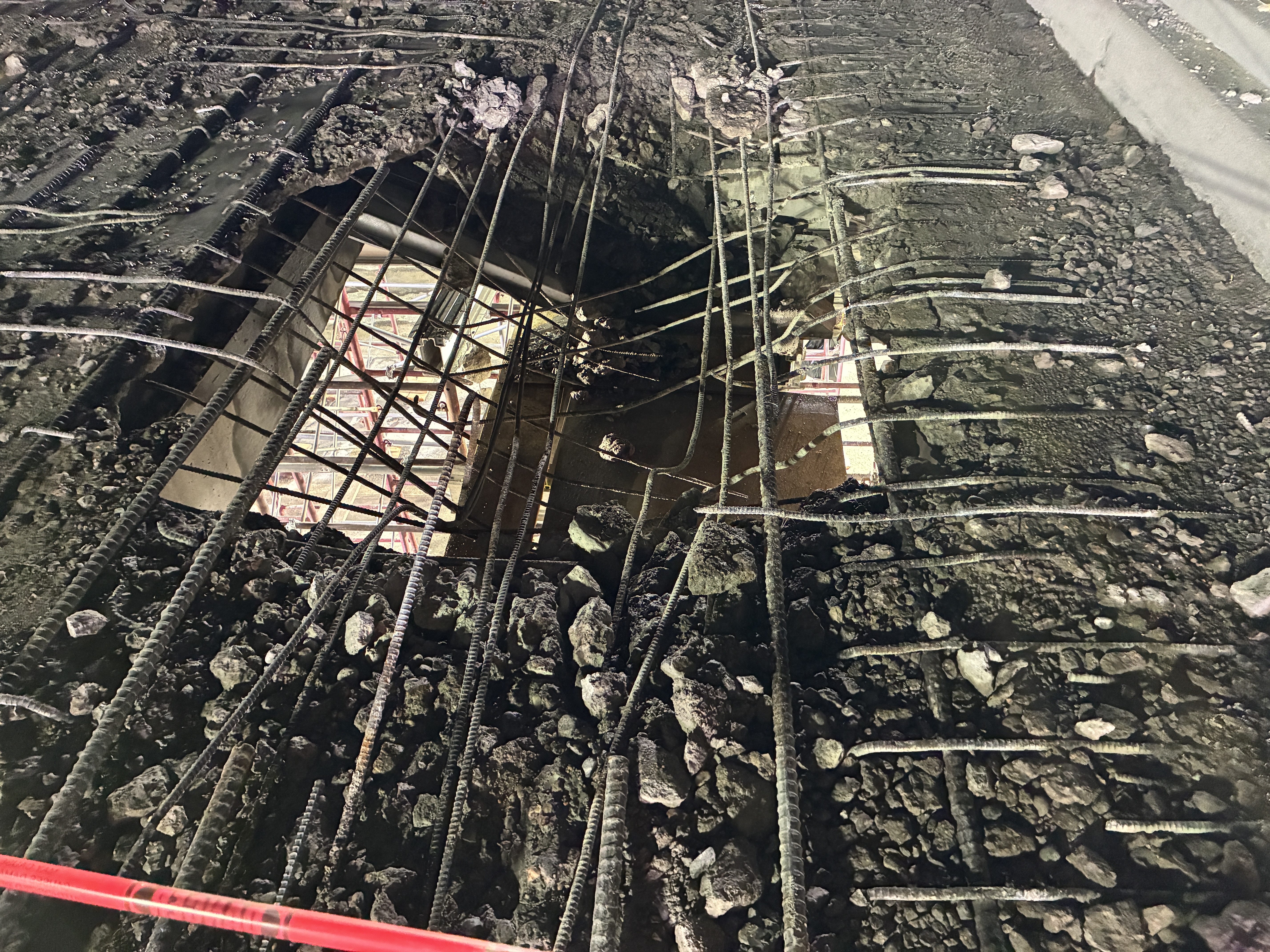 I-70 Bridge Repairs at Kipling & Garrison - Deteriorated Concrete eastbound.JPG detail image