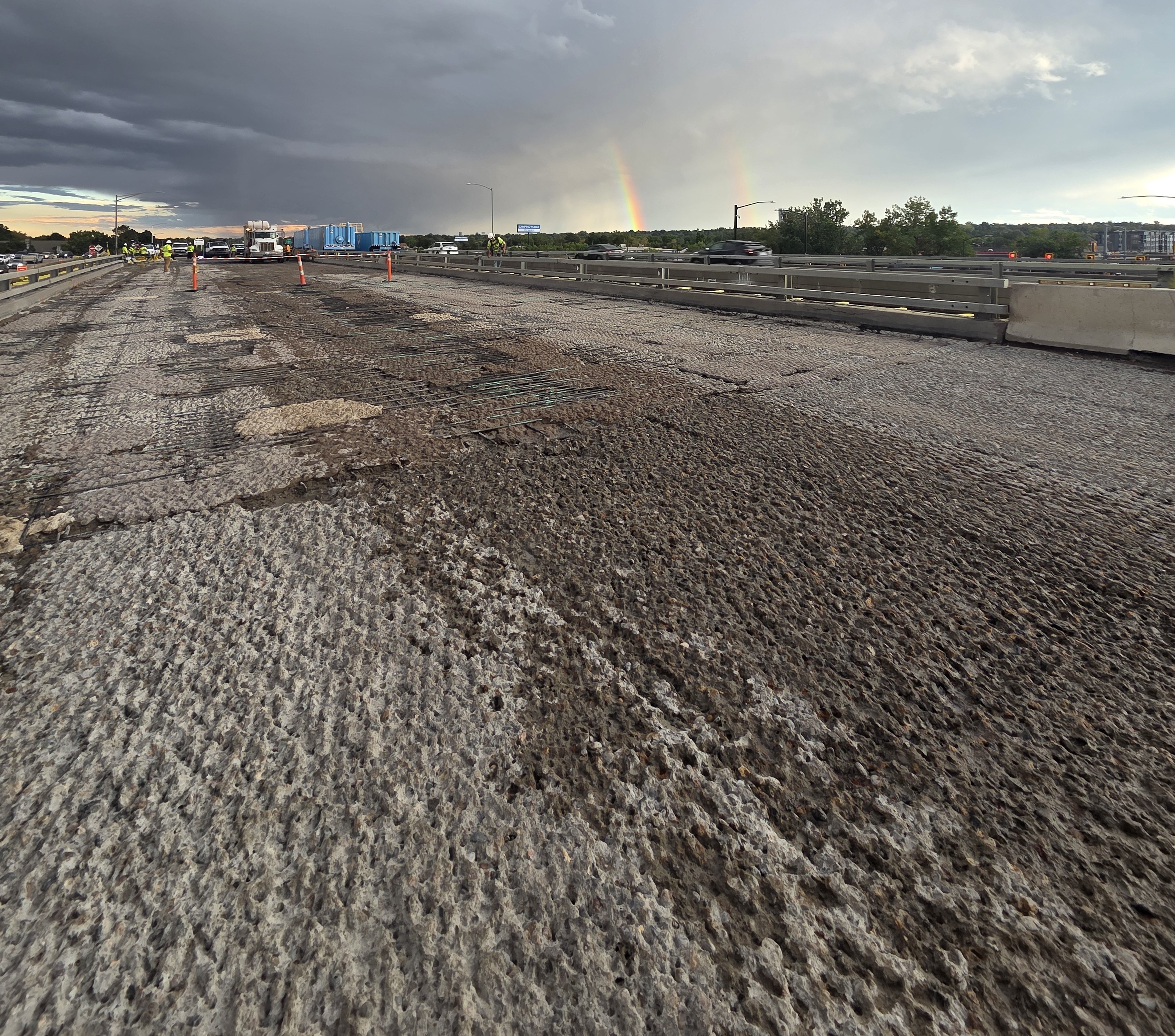 I-70 Bridge Repairs at Kipling & Garrison - Deteriorated Concrete Removal westbound.jpg detail image