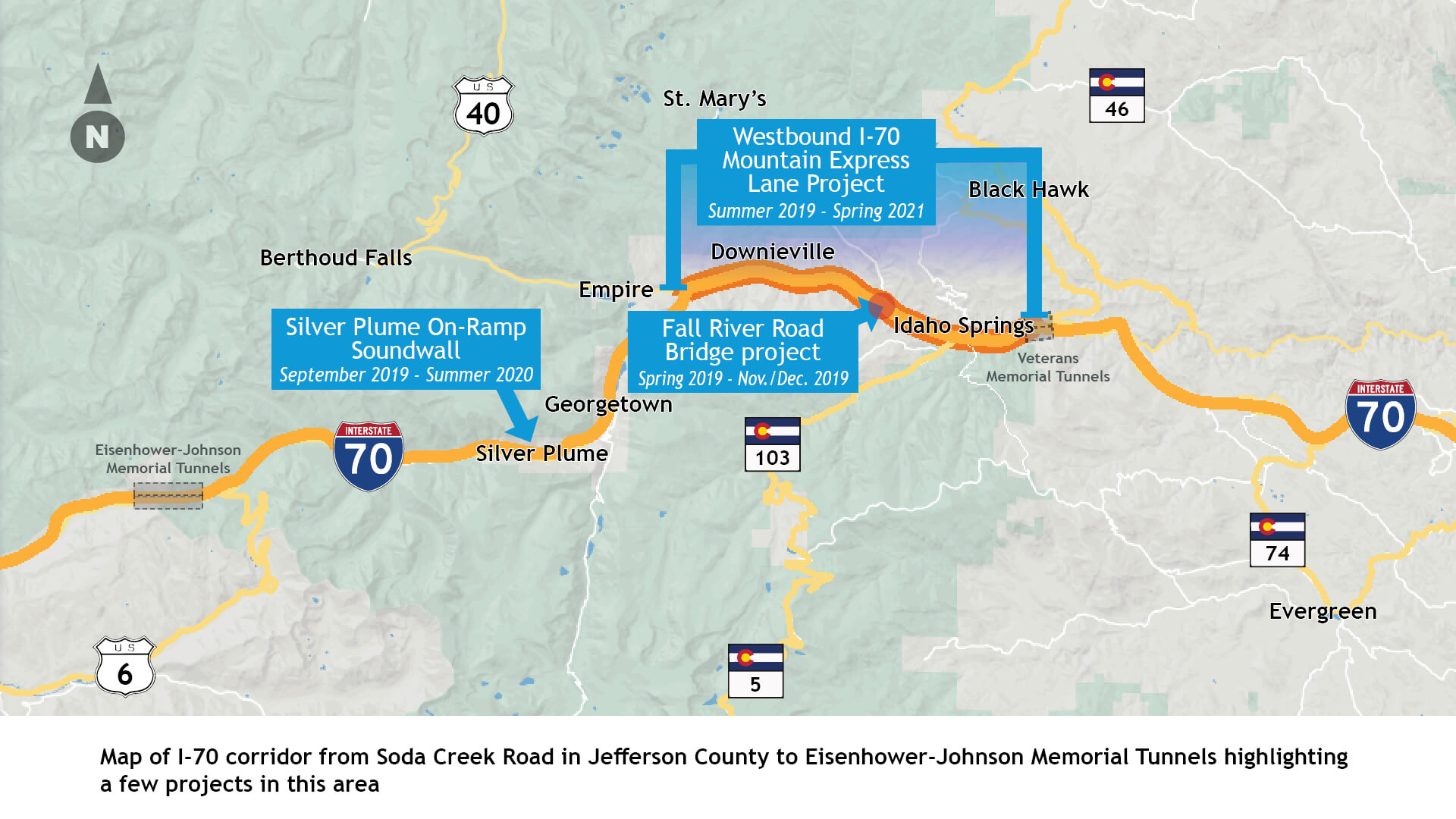 I-70 Project Map Nov. 1 2019 detail image
