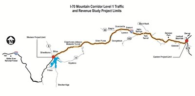 Map of I-70 Mountain Corridor Traffic and Revenue Project Limits Map of I-70 Mountain Corridor Traffic and Revenue Project Limits