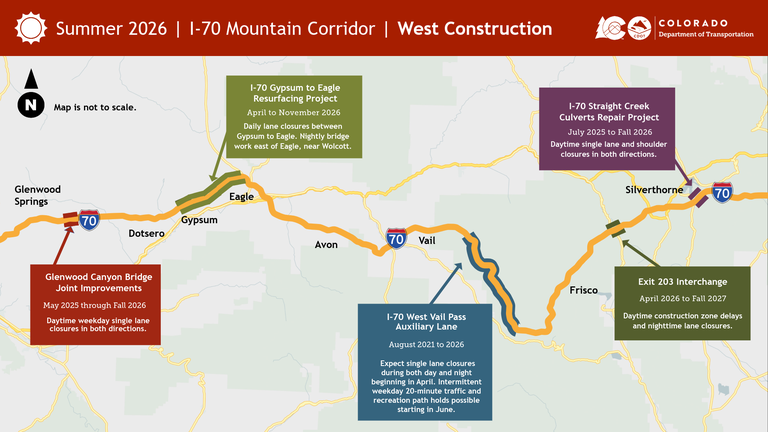 I-70 Mountain Corridor Summer Construction West