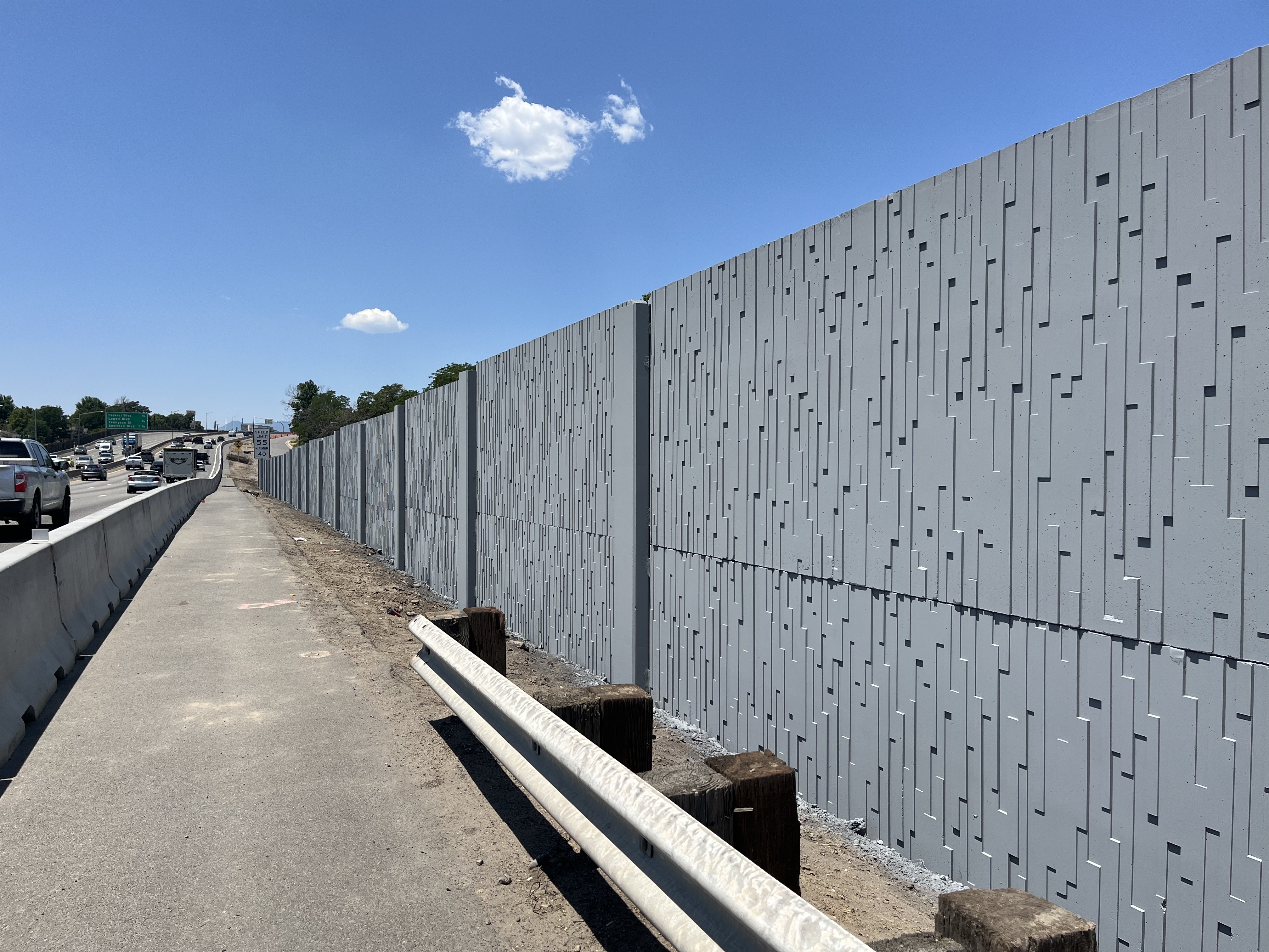 I-70 Noise Wall Replacement I-76 to Pecos Completed Section of Noise Wall.jpeg detail image
