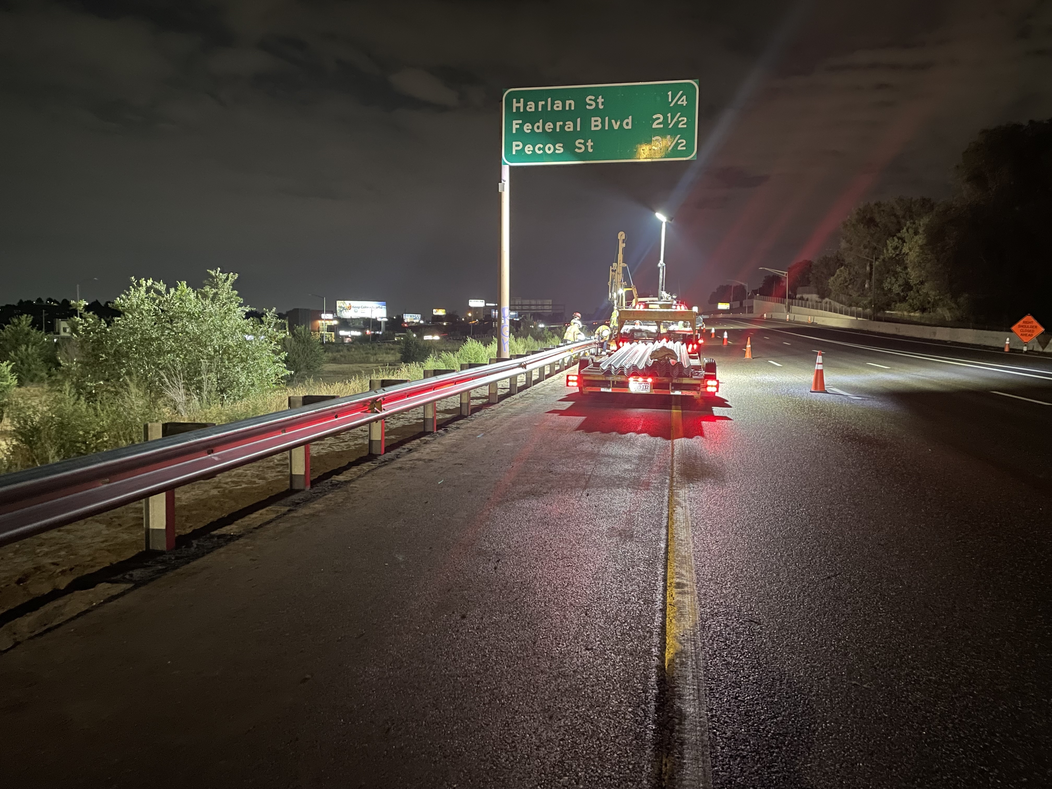 I-70 Noise Wall Replacement I-70 Patching Under New Guardrail.jpg detail image
