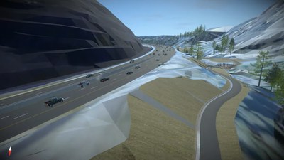 I-70 W. Vail Pass Auxilliary lanes rendering 4