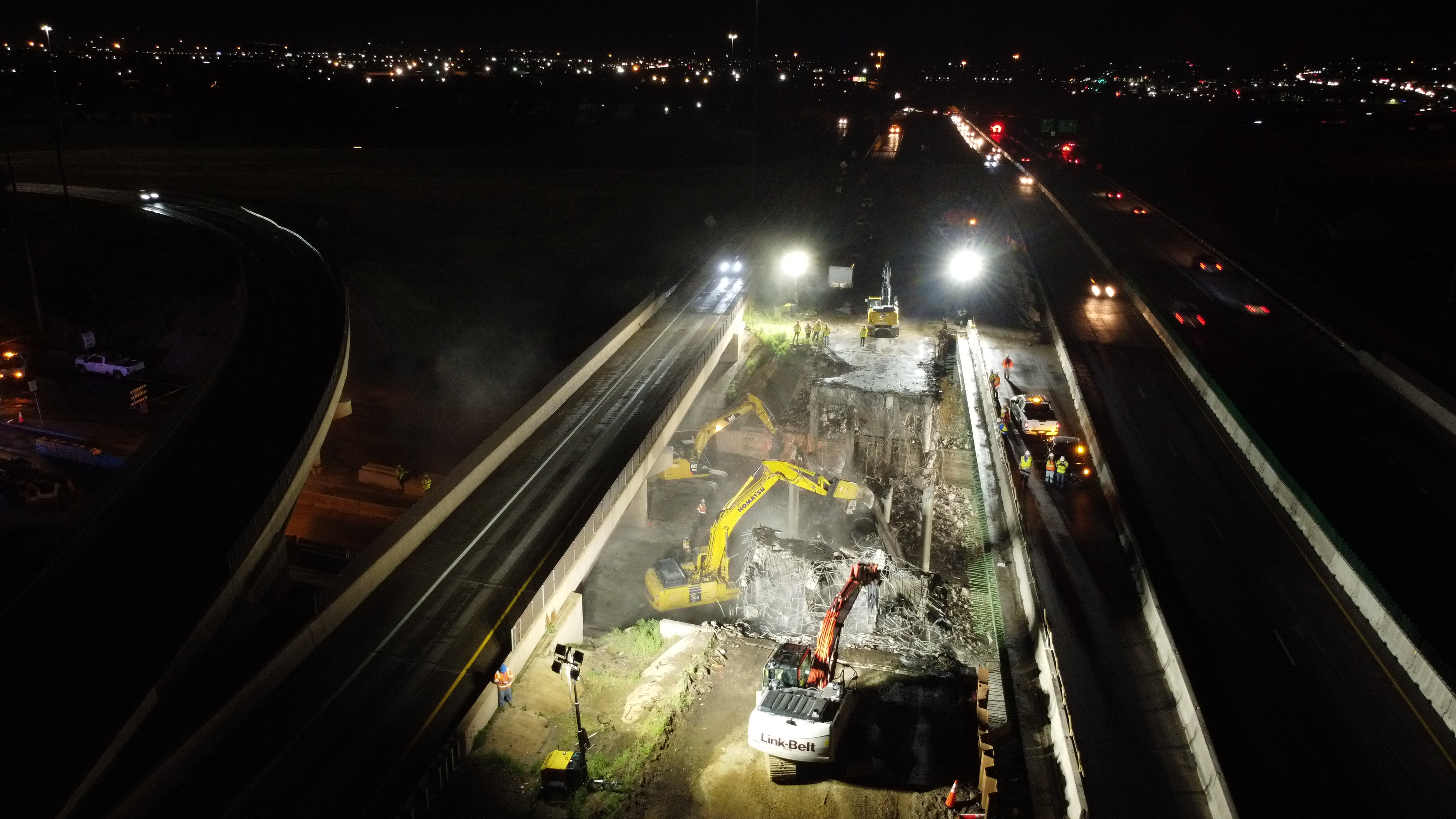 I-76 Bridge Demolition at Night.JPG detail image