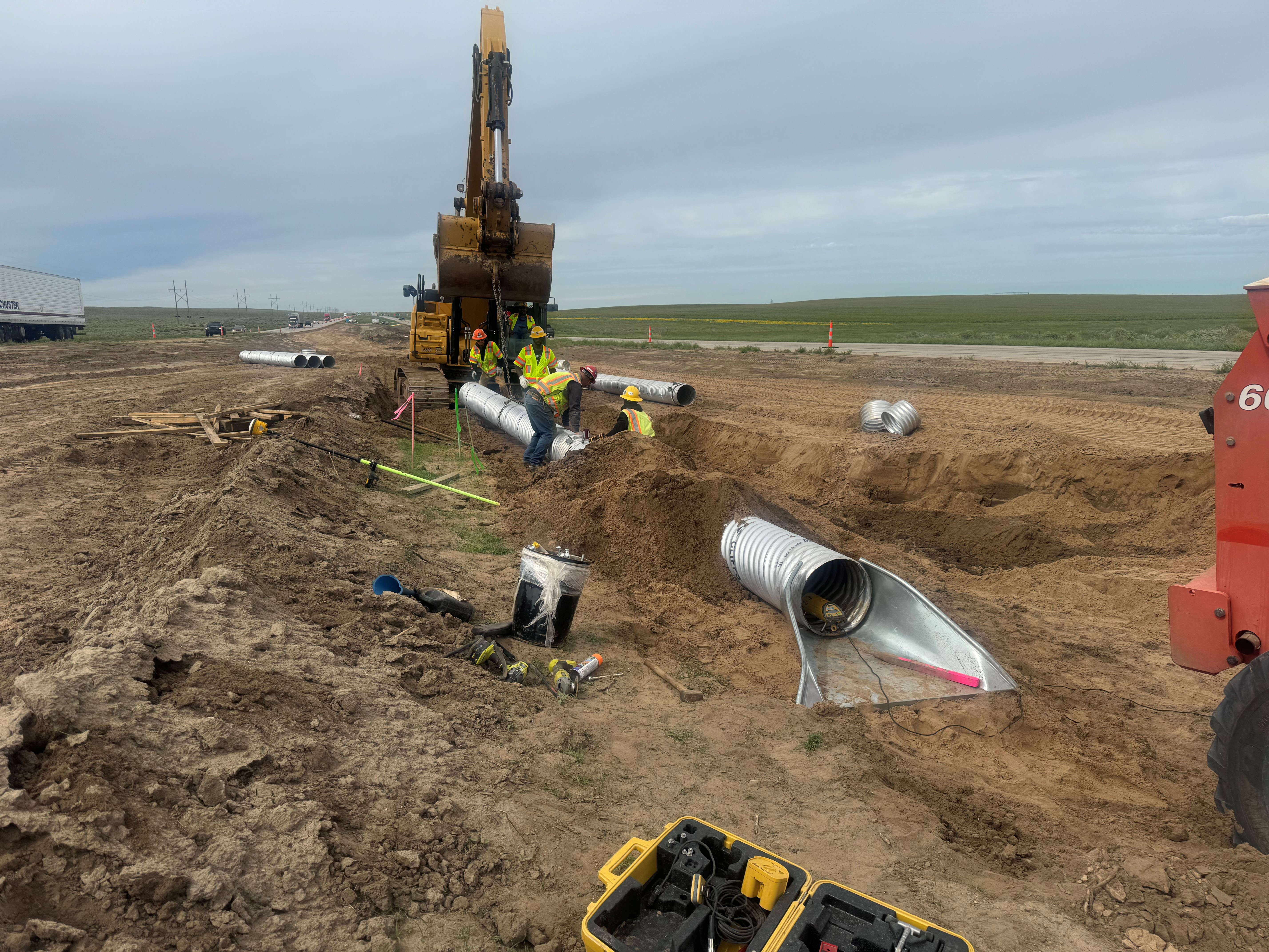 I-76 Corridor Improvements Culvert pipe installation for new median crossover.jpg detail image
