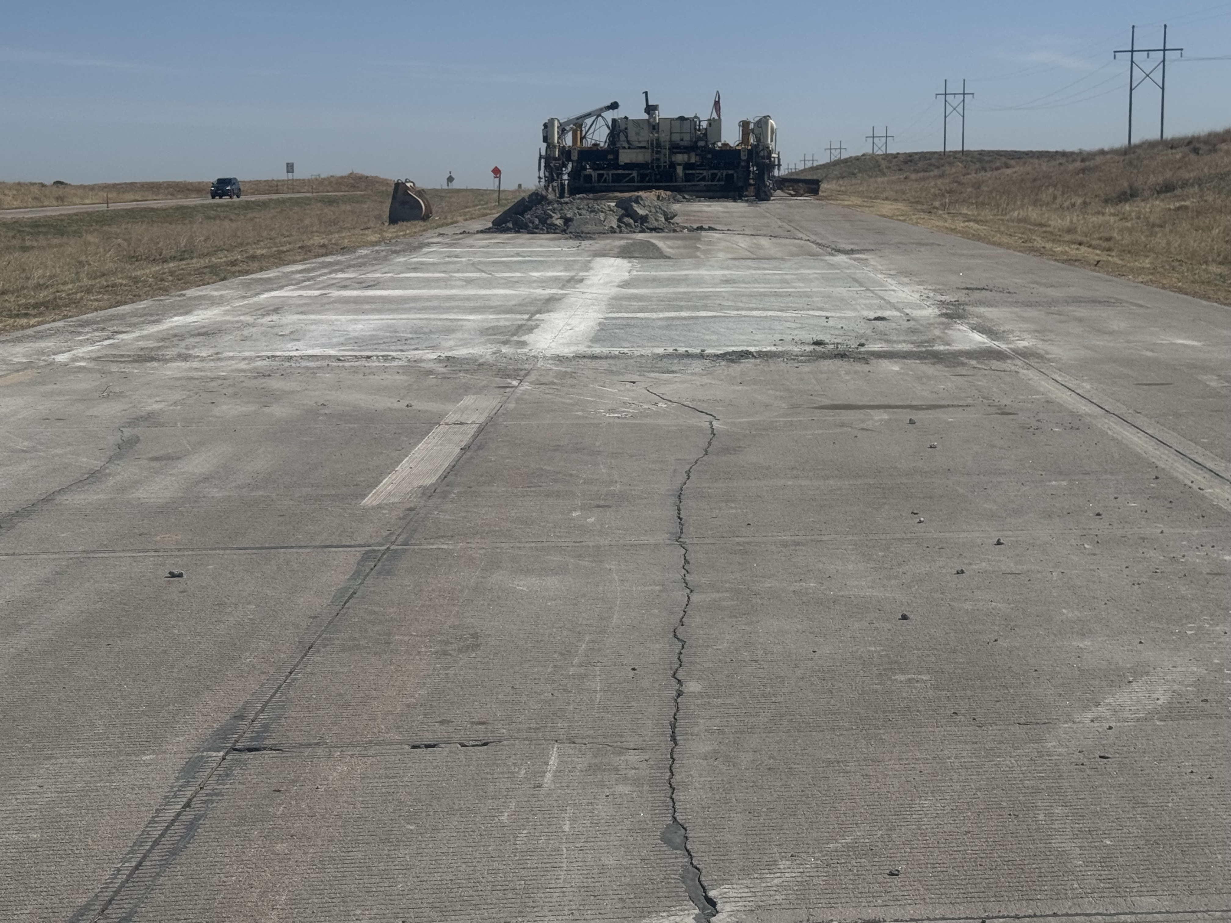 I-76 Corridor Improvements Replaced Concrete Panel are ready for grinding April 2025.jpg detail image