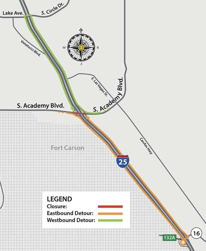 Detour map for South Academy Boulevard closure.png detail image